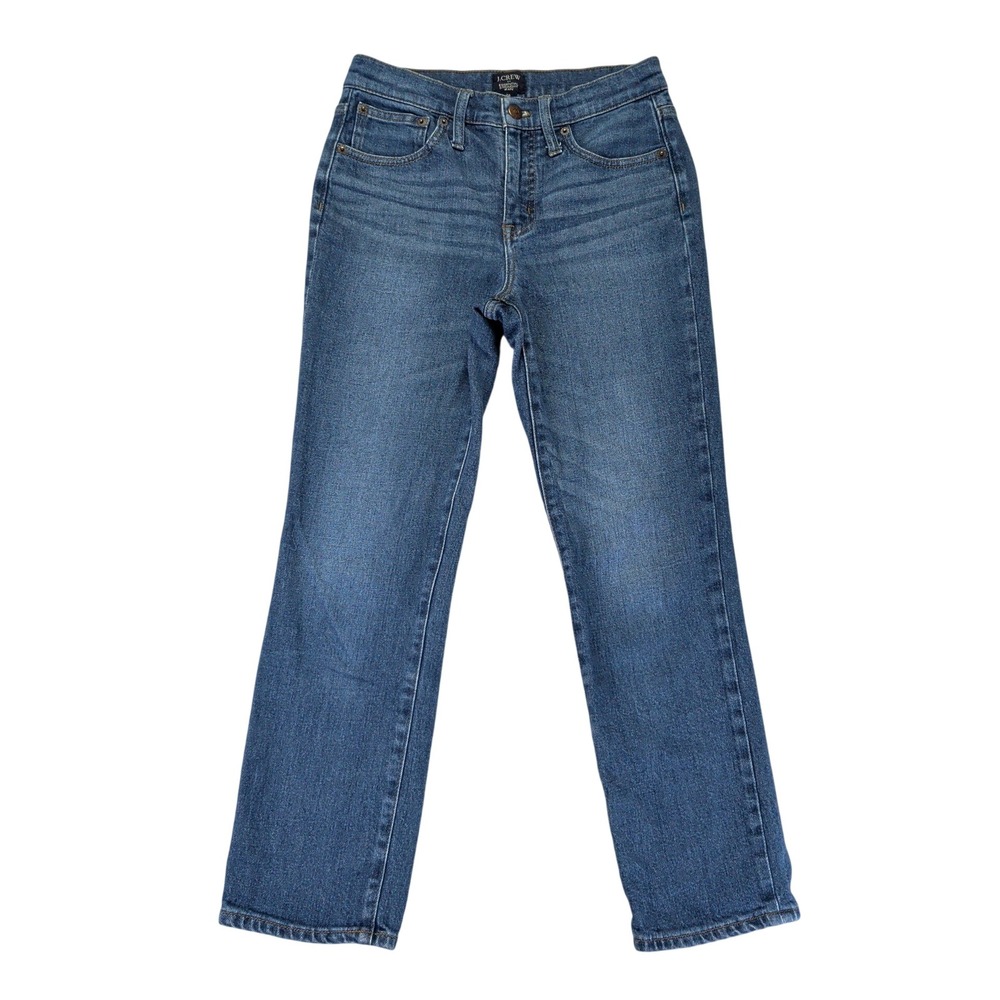 J.Crew Essential Straight Jean Womens 26 Medium Indigo High‎ Rise BF851 Denim